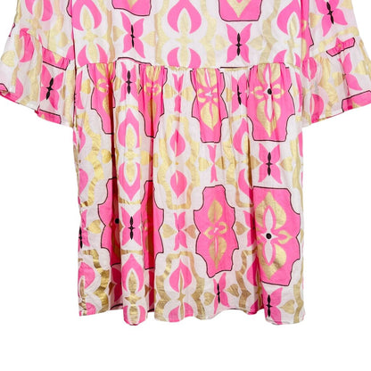 Metallic Print Drop Waist NWT