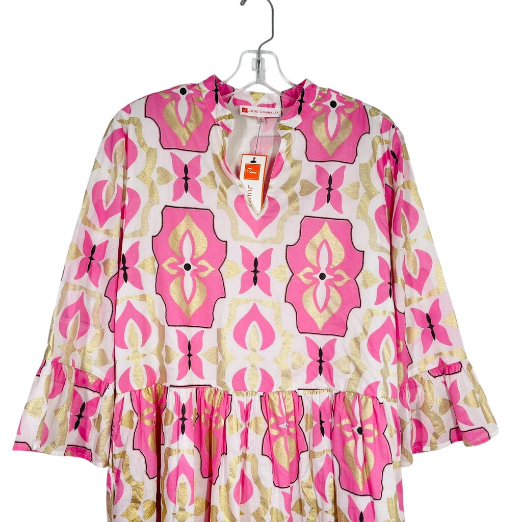 Metallic Print Drop Waist NWT