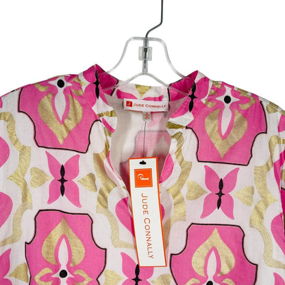 Metallic Print Drop Waist NWT