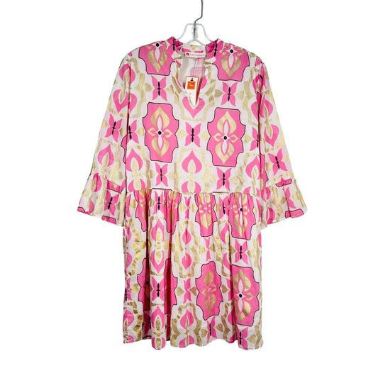 Metallic Print Drop Waist NWT