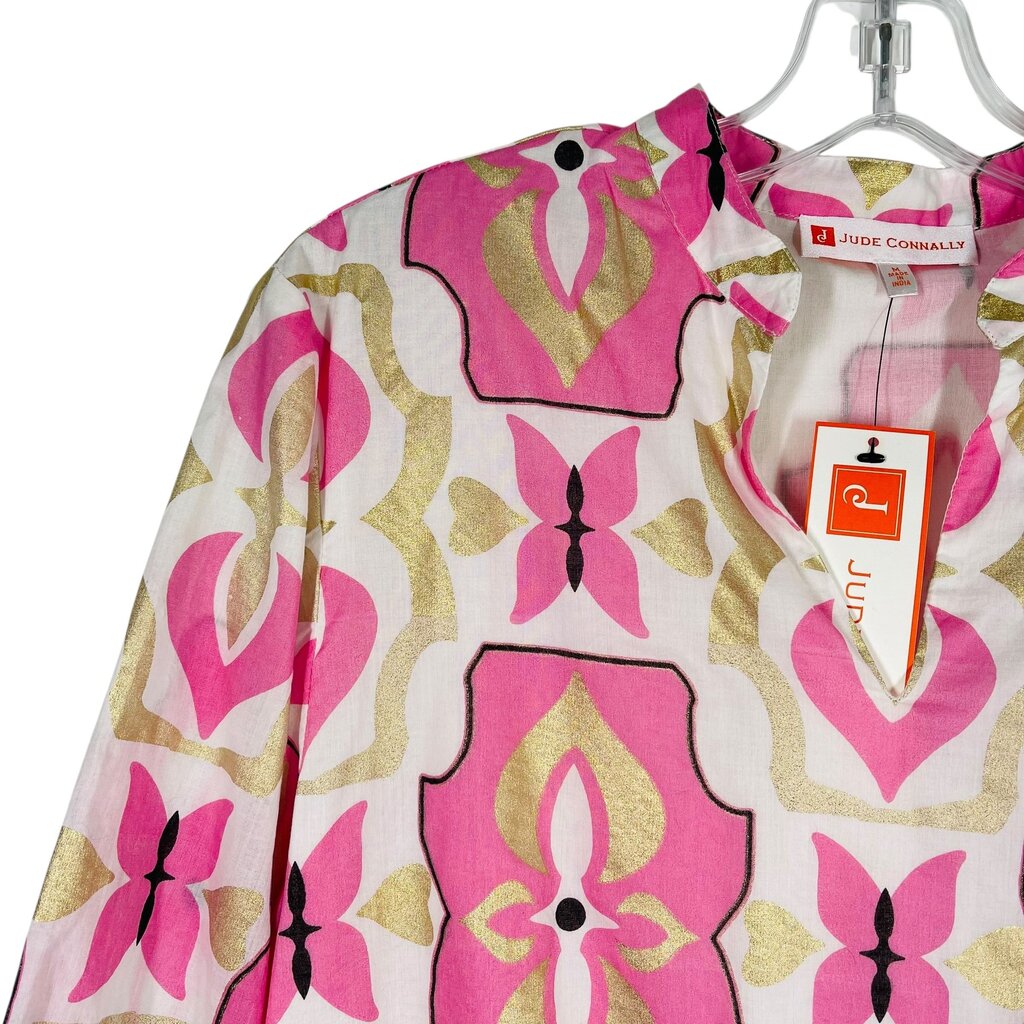 Metallic Print Drop Waist NWT