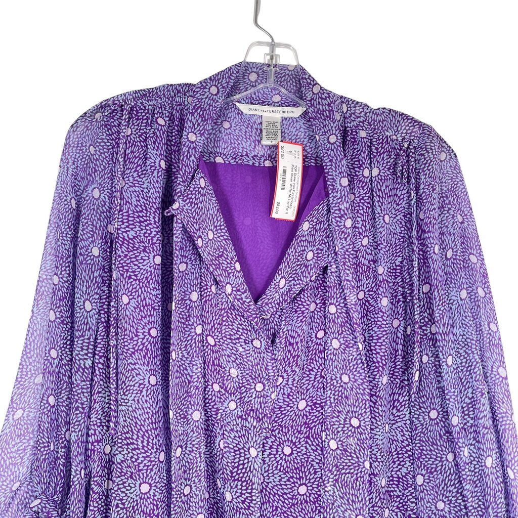 Print Sheer W/Tie Nk