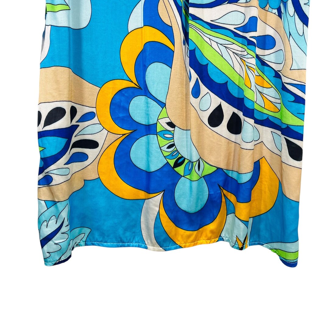 Stripe Front/Print Back Blouse