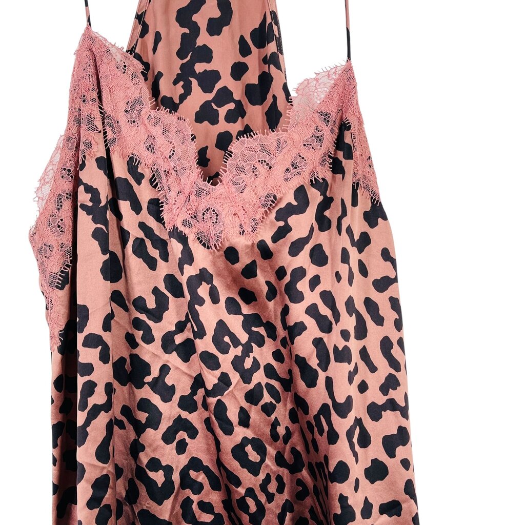 Animal Print Cami Lace Trim