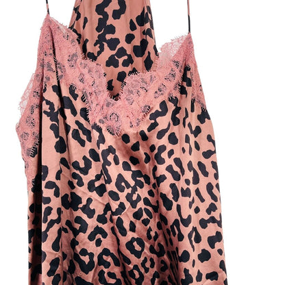Animal Print Cami Lace Trim