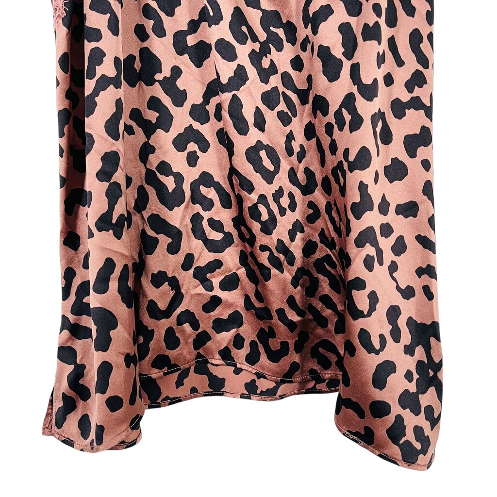 Animal Print Cami Lace Trim