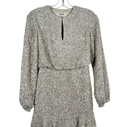 Sequin Vnk W/Flounce Hem NWT