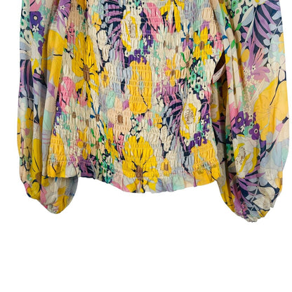 Floral Smocked Sq Nk