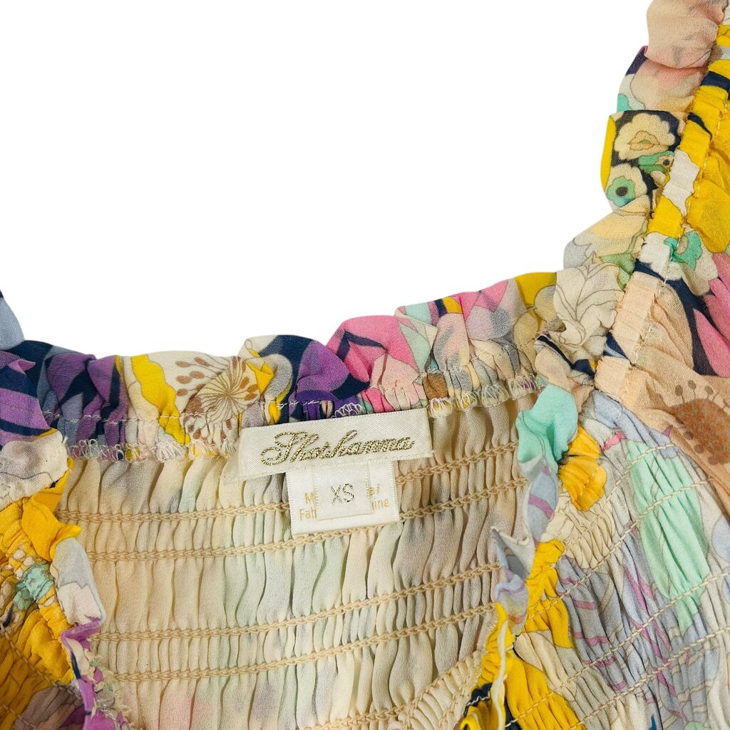 Floral Smocked Sq Nk