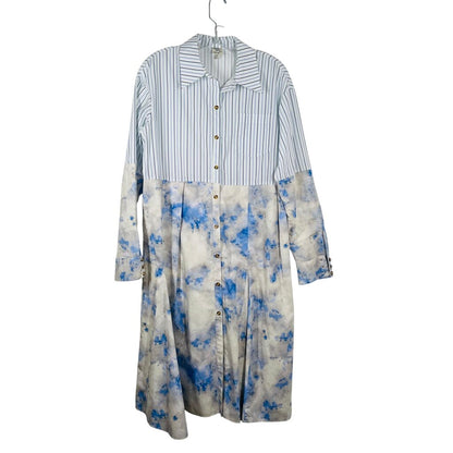 Stripe/Print Shirtwaist