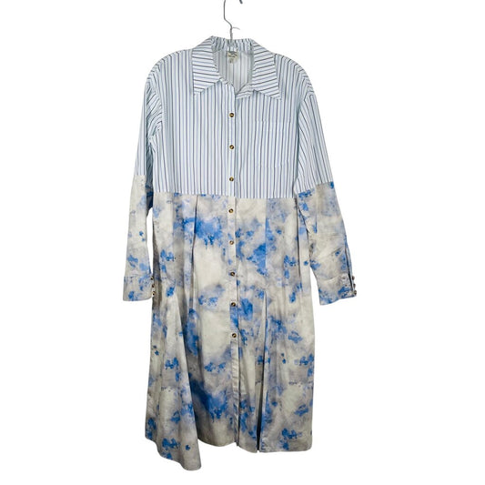 Stripe/Print Shirtwaist