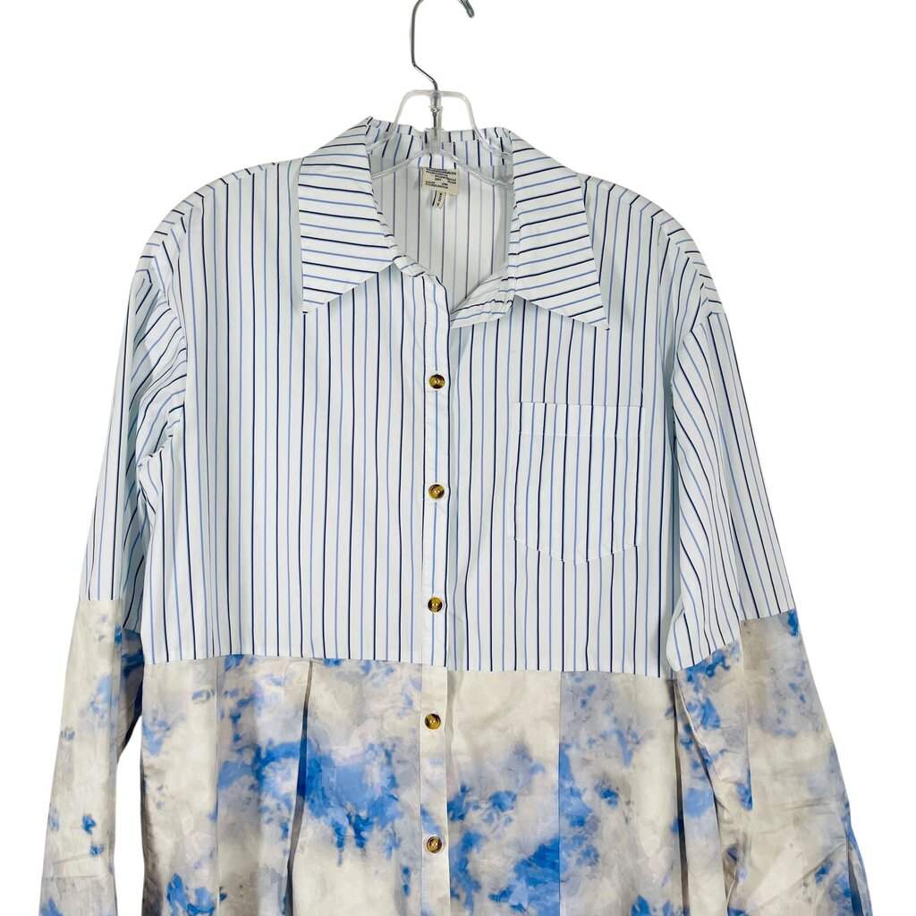 Stripe/Print Shirtwaist