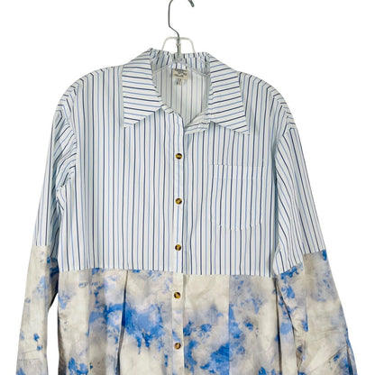 Stripe/Print Shirtwaist