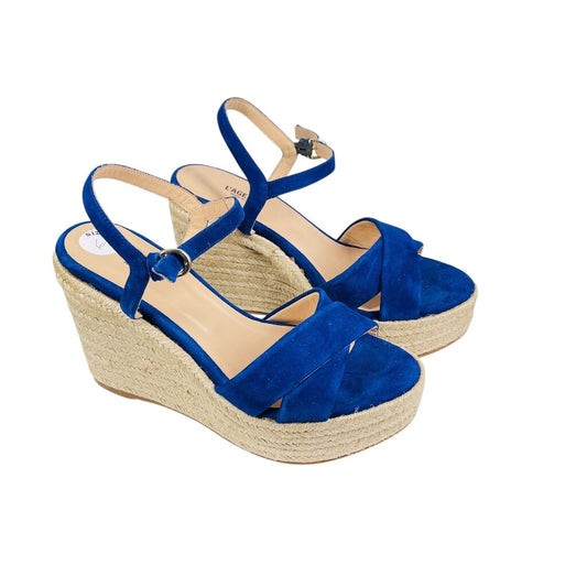 Suede Espadrille Wedge Sandal