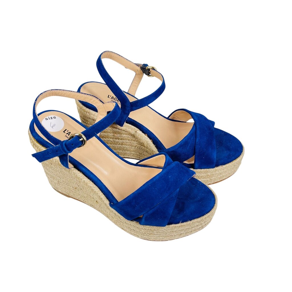 Suede Espadrille Wedge Sandal