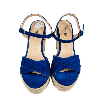 Suede Espadrille Wedge Sandal