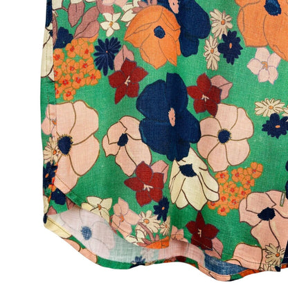 Linen Floral Campshirt