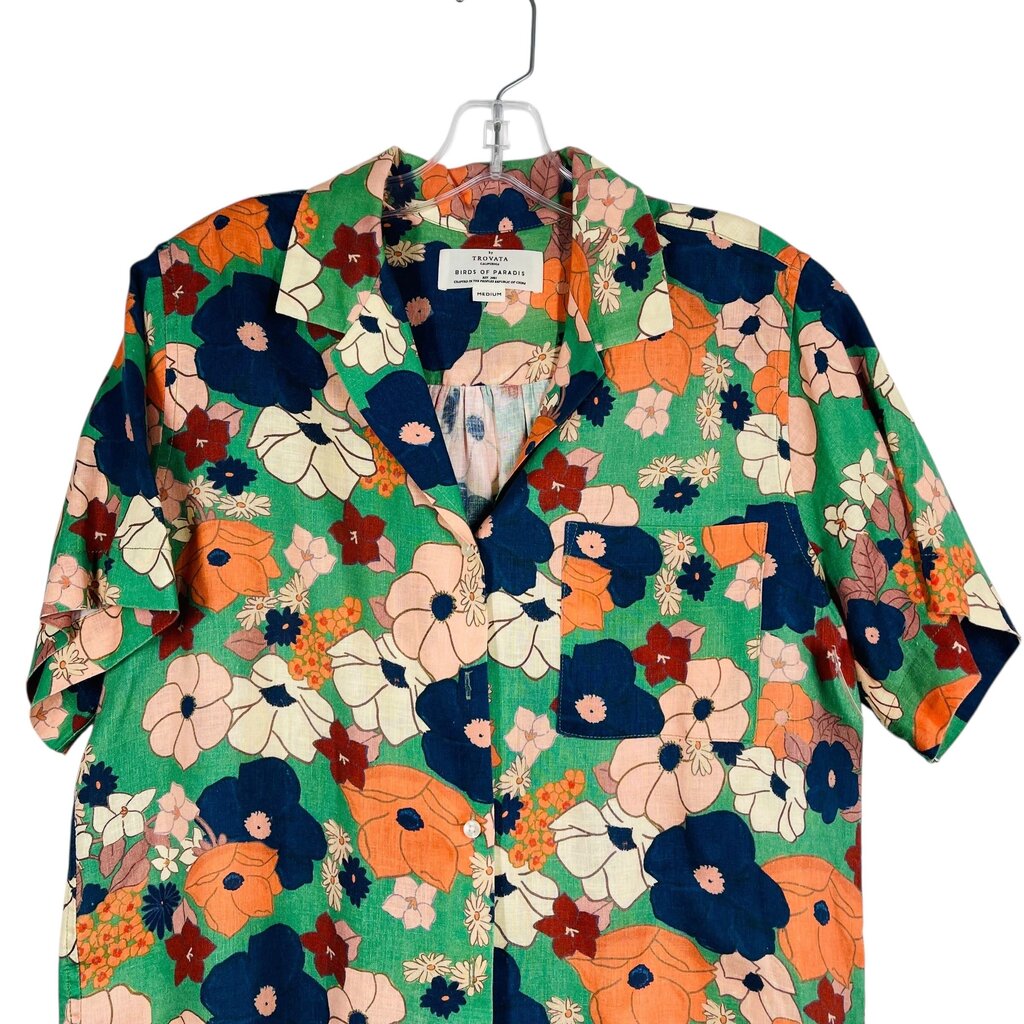 Linen Floral Campshirt