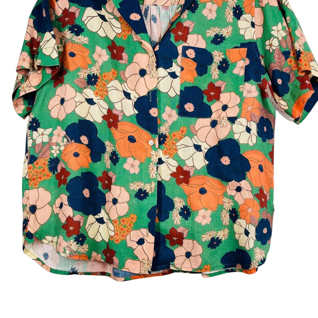 Linen Floral Campshirt