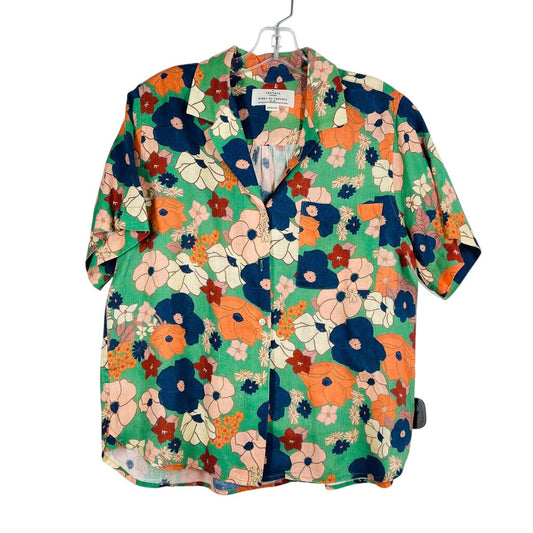Linen Floral Campshirt