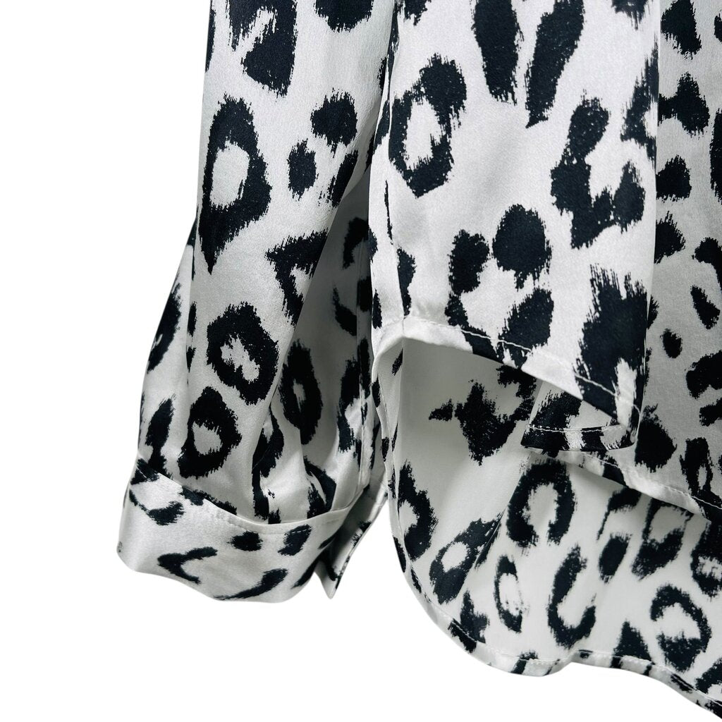 Silk Animal Print Blouse NWT