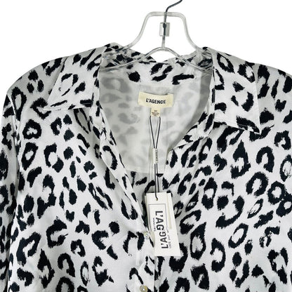 Silk Animal Print Blouse NWT