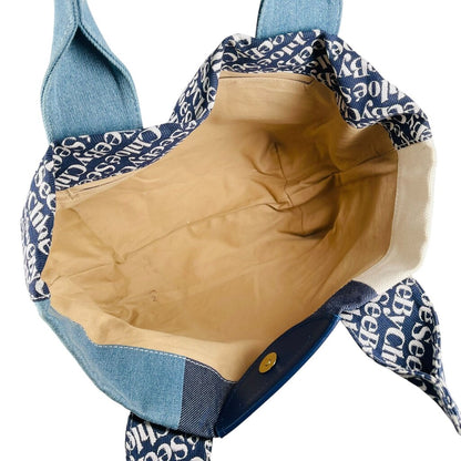 Logo Canvas/Denim Tote