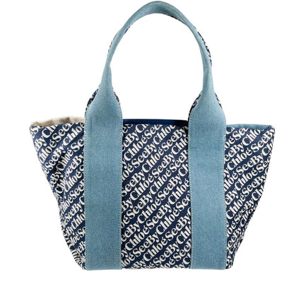 Logo Canvas/Denim Tote