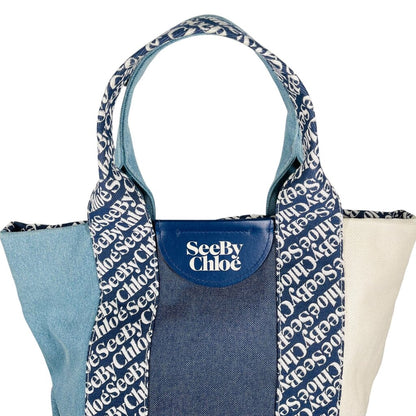 Logo Canvas/Denim Tote