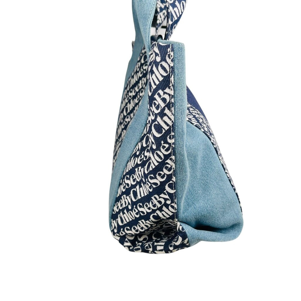 Logo Canvas/Denim Tote