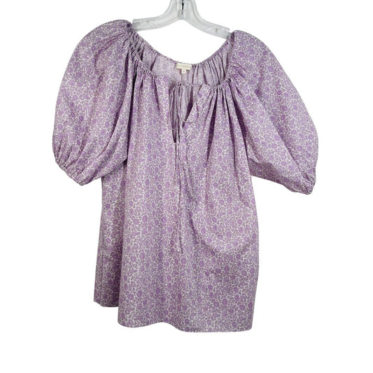 Floral Vnk W/Tie Puff Slv