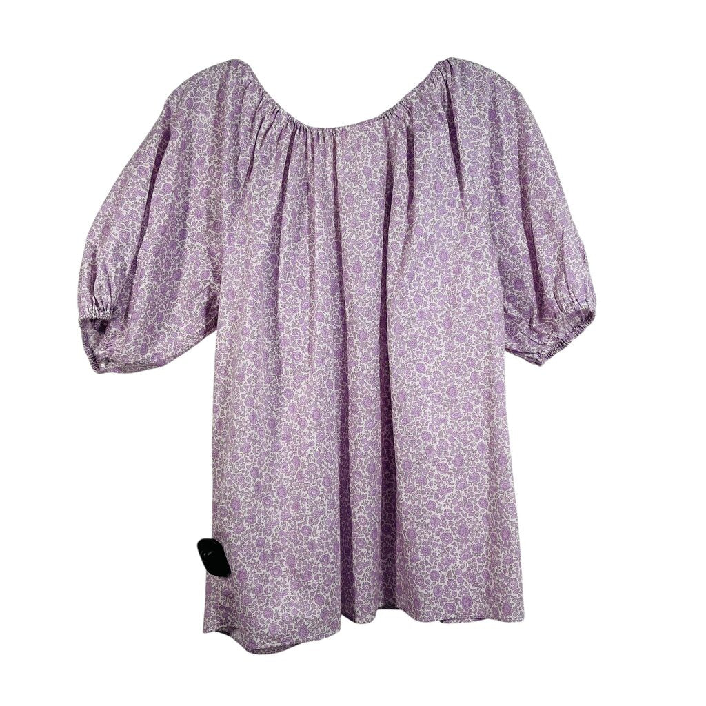 Floral Vnk W/Tie Puff Slv