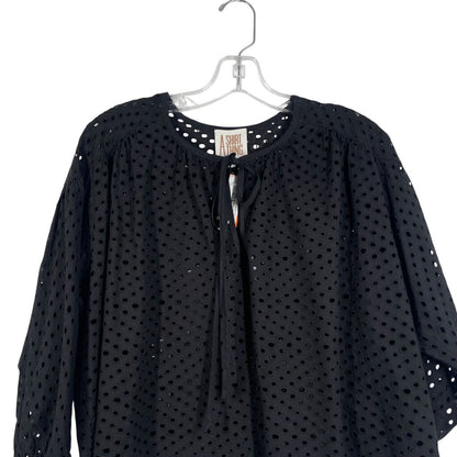 Eyelet Tie Neck