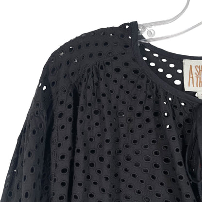 Eyelet Tie Neck