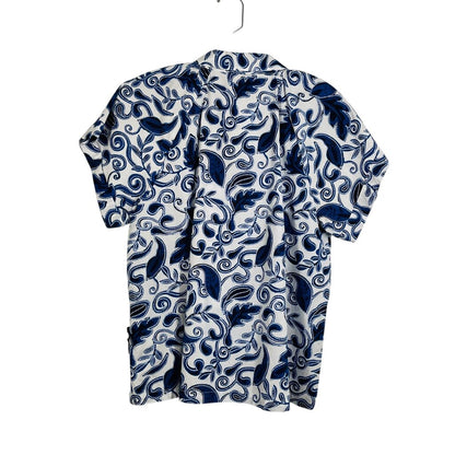 Leaf Print S/S Blouse