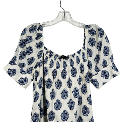Floral Smocked Sq Nk