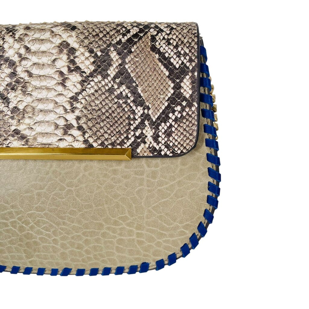 Small Snake/Leather Gold Chain