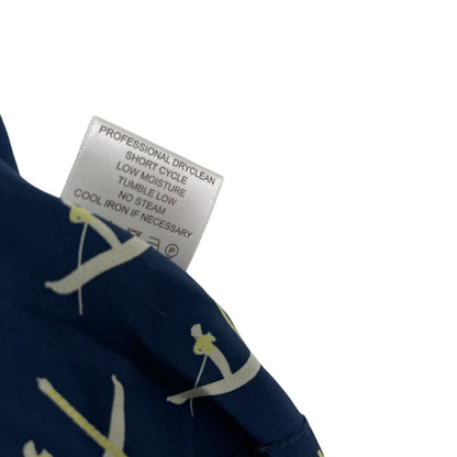 Sailboat Print Tie Neck NWT
