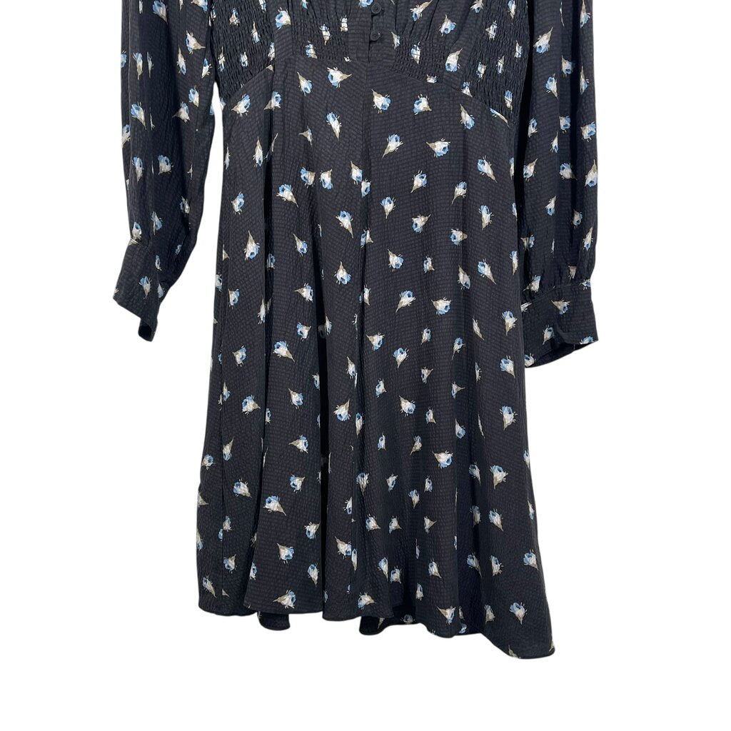 Floral Print W/Smocking