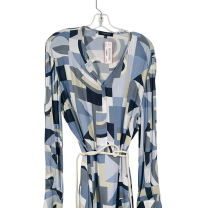 Geo Print W/Ruffle/Belt