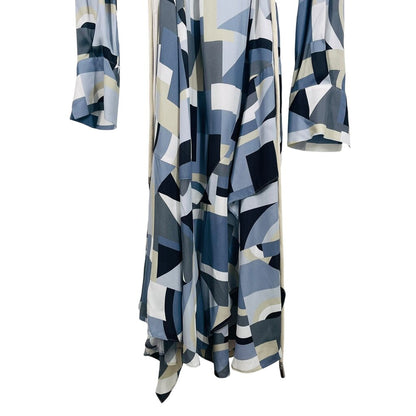Geo Print W/Ruffle/Belt