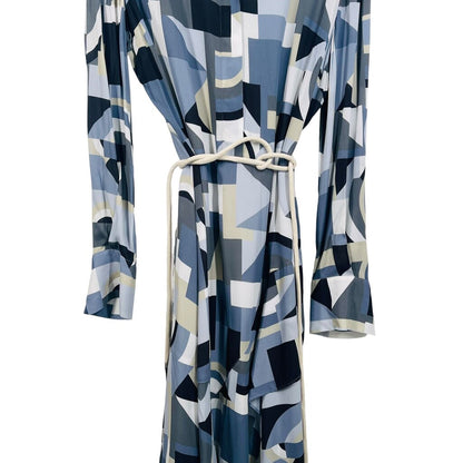 Geo Print W/Ruffle/Belt