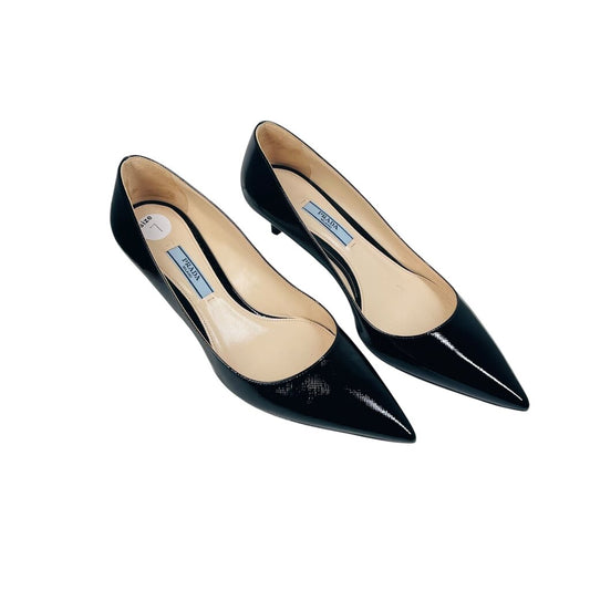 Patent Pointed Toe Kitten Heel