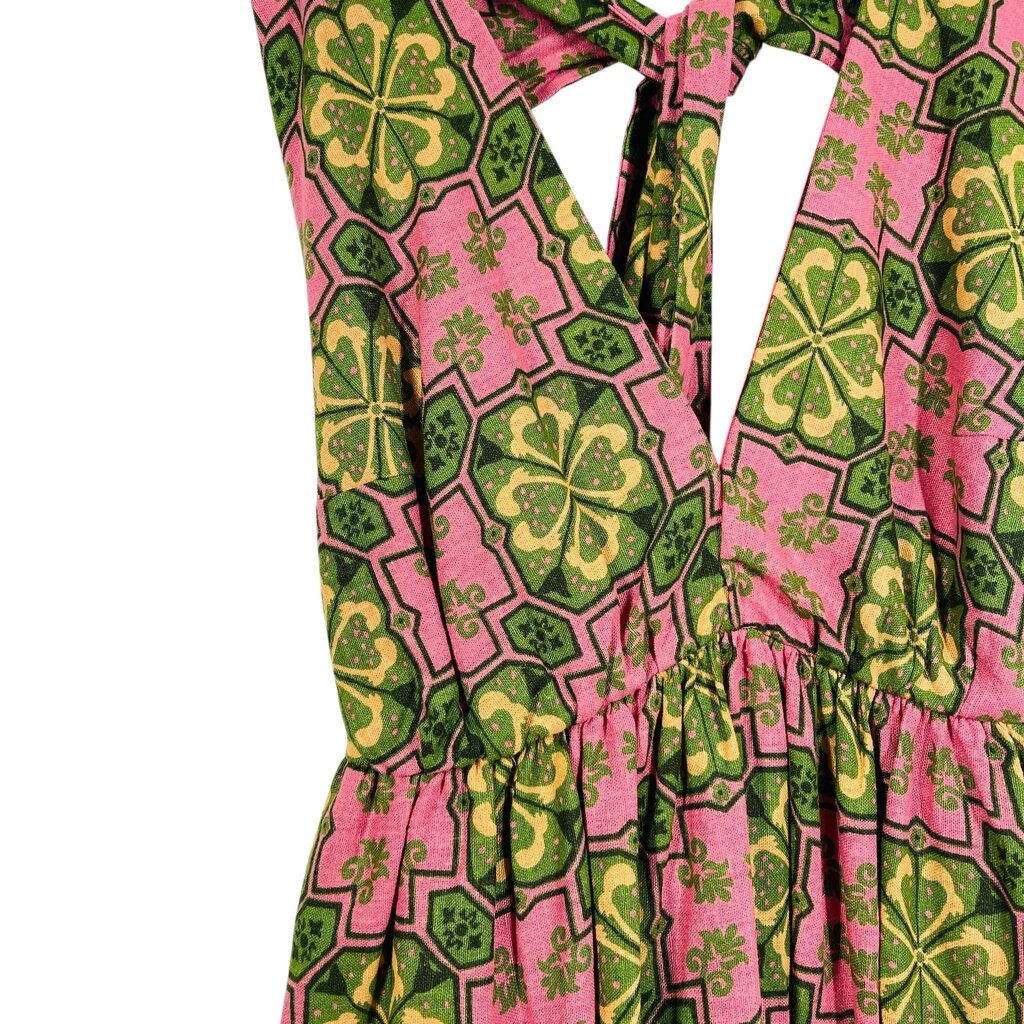 Print Backless W/Tie