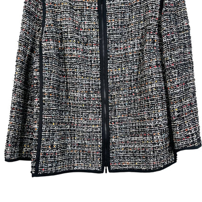 Tweed Zip Front