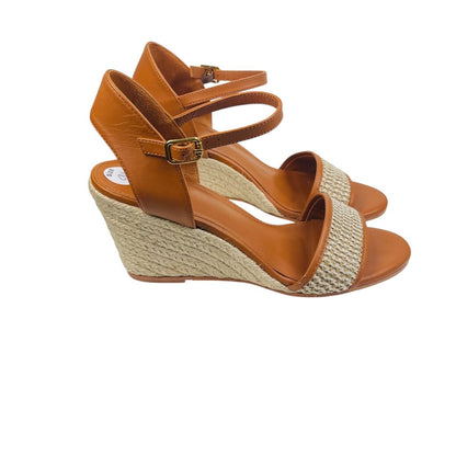 Jute/Leather Wedge Sandal