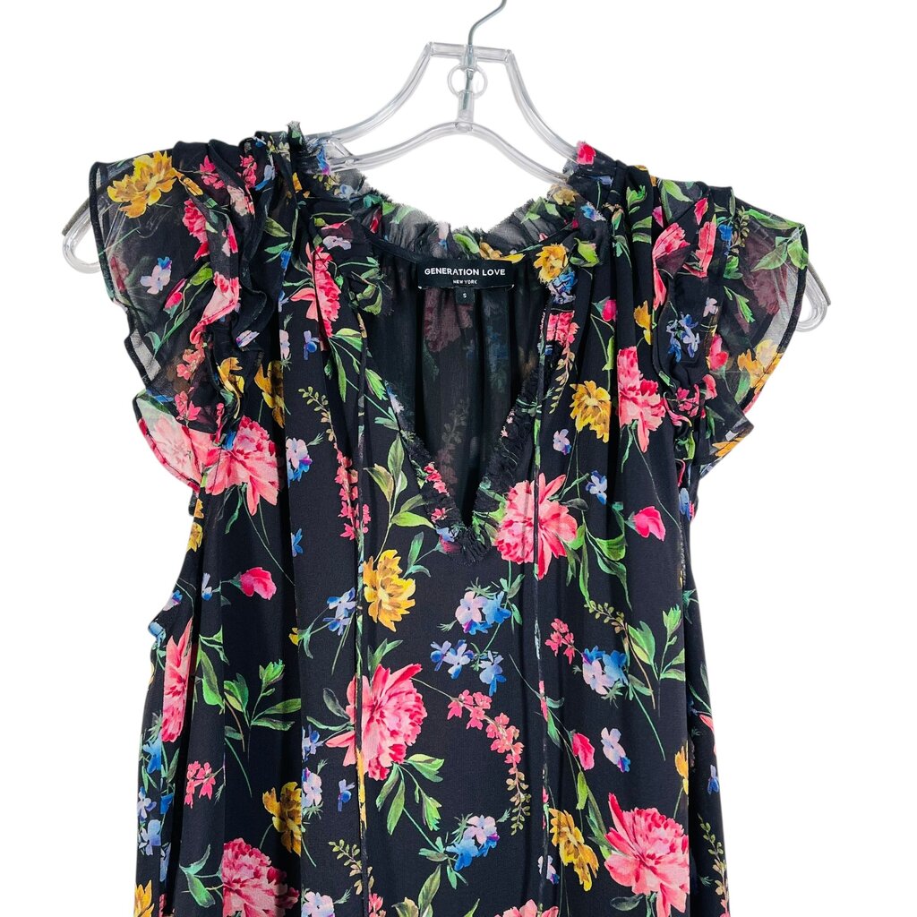 Floral Vnk W/Ruffles