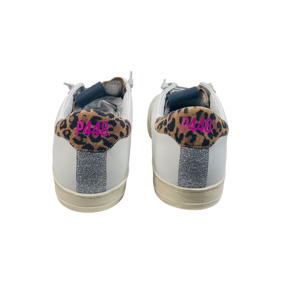 Leather/Animal Print Sneakers