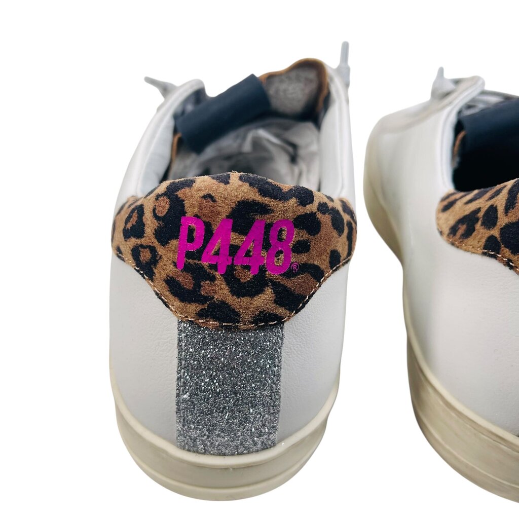 Leather/Animal Print Sneakers