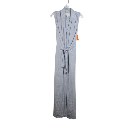Gauzy Button Front Knot Waist